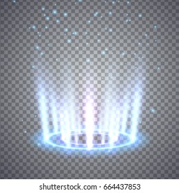 Glittering magic fantasy portal. Illustration isolated on transparent background. Graphic concept for your design