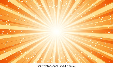 Glittering orange radiation Background illustration.