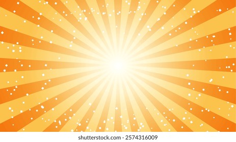 Glittering orange radiation Background illustration.