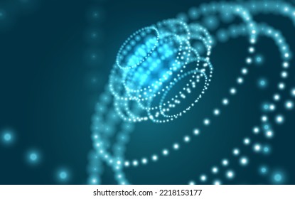 Glittering particles dynamic lights. Graphic concept for your design