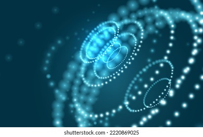 Glittering particles dynamic lights. Graphic concept for your design