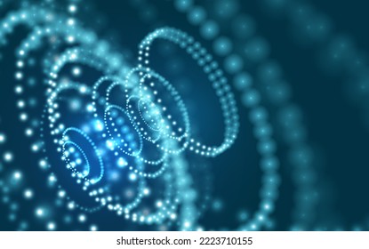 Glittering particles dynamic lights. Graphic concept for your design