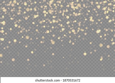 Glittering particles of fairy dust.Shiny sparks sparkle magically on a transparent background.Christmas pattern, background.
Vector illustration.