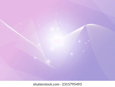 Glittering purple digital line art background