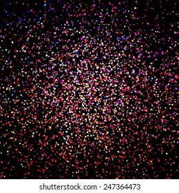 glittering sparkle background. color lights on a black background