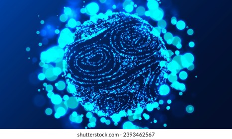 Glittering star dust lights circle. Abstract light effect. Graphic concept for your design