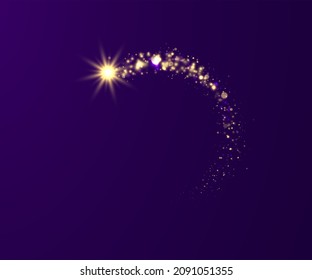 Glittering star dust lights. Lights effect particles Illustration. Graphic concept for your design