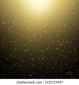 Glittering stars with bokeh on dark Christmas background. EPS 10