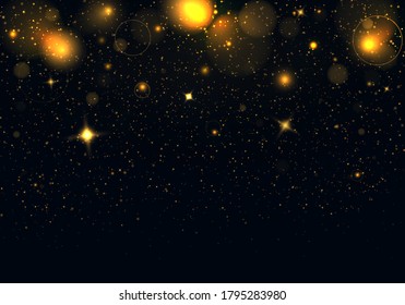 Glittering stars of bokeh use for celebrate background. Magic concept. Christmas concept. Abstract background with bokeh effect.