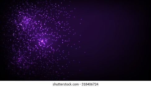 Glittering stars on bokeh background with place for your own text