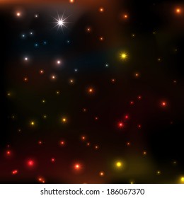 glittering stars on bokeh backgrounds