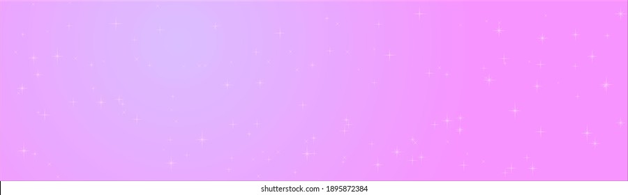 Glittering stars in the pink night sky that can be used as a banner
