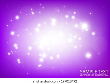 Glittering vector purple space background illustration - Vector abstract purple  shiny   template background