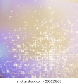 Glitters on a soft blurred background with smooth highlights. EPS 10 vector file included