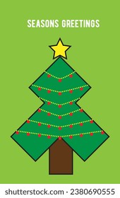 A glittery Christmas tree ornament in the shape of a star, with a red and green pattern. For Christmas designs