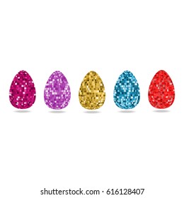 Glittery easter eggs