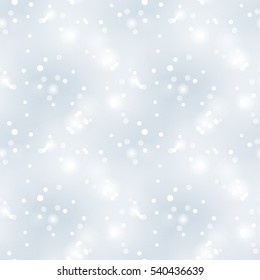 Glittery vintage silver seamless pattern. Christmas background.