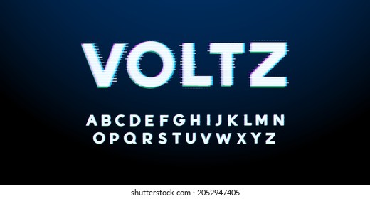 Glitz moderno tipo de letra, vibrante efecto de estilo fresco , eps 10