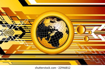  glob in colour background	