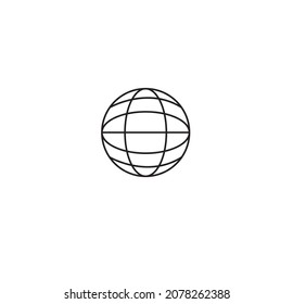 Glob Icon Outline Vector File.