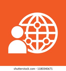 Glob icon, stock vector illustration, EPS10. 