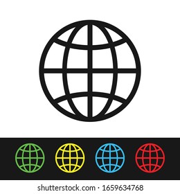 
Glob Icon, Vector Globe Icon