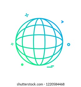 Glob Map Icon Vector Design