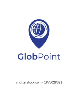 Glob Point global logo design vector template fully editable