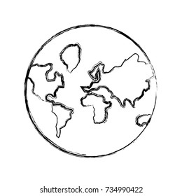 globa planet  vector illustration