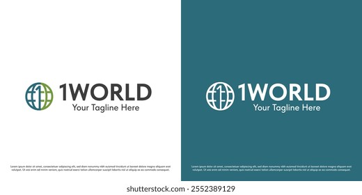 Global 1 ilustración de diseño de logotipo mundial. Silueta simple de globo globo globo globo globo globo globo globo globo globo globo globo globo globo globo globo globo globo globo globo globo globo globo globo. Símbolo lineal mínimo simple moderno.