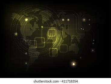 Global abstract background technology solution vector, illustration