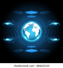 Global Abstract technology  background communication concept