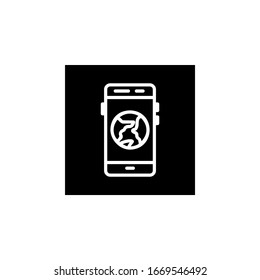 global access icon. Online learning icon. Perfect for application, web, logo and presentation template. Icon design line inverted style