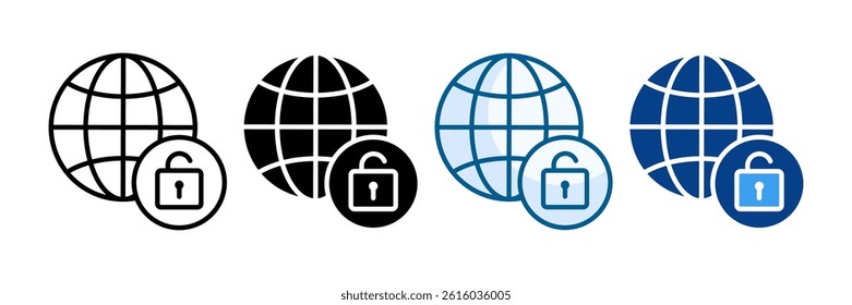 Global Access Icon Set Multiple Style Collection