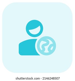 Global access of a profile reach isolated on a white background
