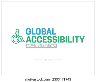 Global Accessibility Awareness Day, Global Accessibility, Awareness Day, Typographic Design, Concept, Editable, 18th may, Template, Social Media Design, Vector Design, eps, icon, Typography, Design