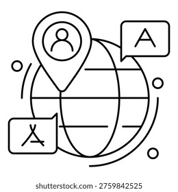 Global Accessibility icon, International Reach and Worldwide Connectivity Concept for Global User Access