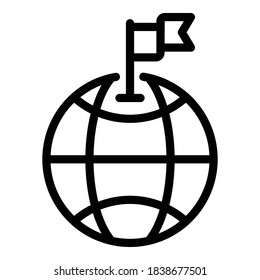 Global adaptation icon. Outline global adaptation vector icon for web design isolated on white background