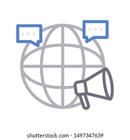 global ads colour line vector icon