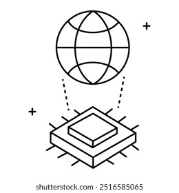 Diseño global del icono del Vector de la Tecnología del aire, red global, comunicación internacional, innovación, iconos de la tecnología, conectividad global