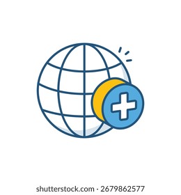 Global Aid color vector icon vector