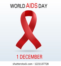 Global AIDS day concept background. Realistic illustration of global AIDS day vector concept background for web design