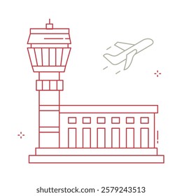Global Airport Transportation Vector Icon Design