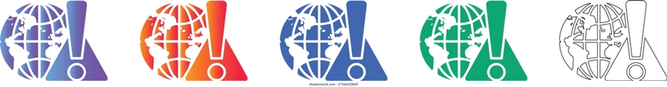 Global Alert Hazard Warning Icons vol 1885
