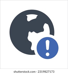 Global alert icon, Vector Graphics