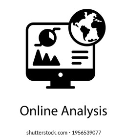 Global analysis filled icon design