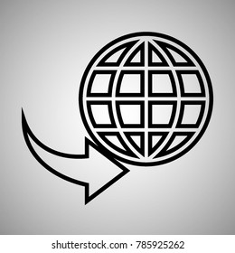 global arrow icon