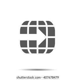 Global arrow icons. Vector illustration.