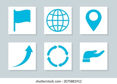 Symbol für globale und Pfeile