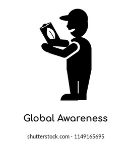 Global Awareness icon vector isolated on white background for your web and mobile app design, Global Awareness logo concept